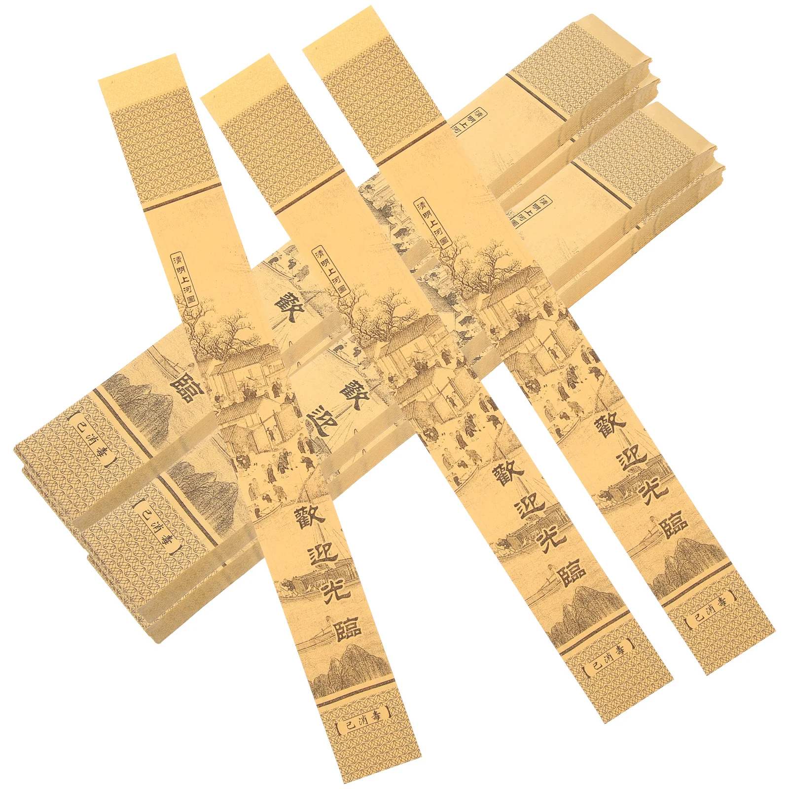 

Household Chopsticks Bags Disposable Holders Restaurant Chopsticks Pockets Paper Bags Restaurant Paper Hot Pot Sets