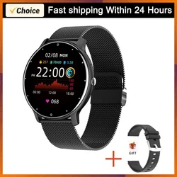 LIGE Waterproof Smart Band Watch with Real - time Weather Forecast and Sports Features (Mesh Black)