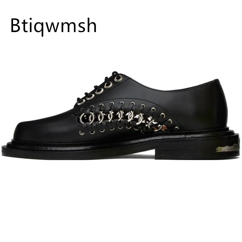 

Мужские туфли-оксфорды на толстой подошве, с острым носком