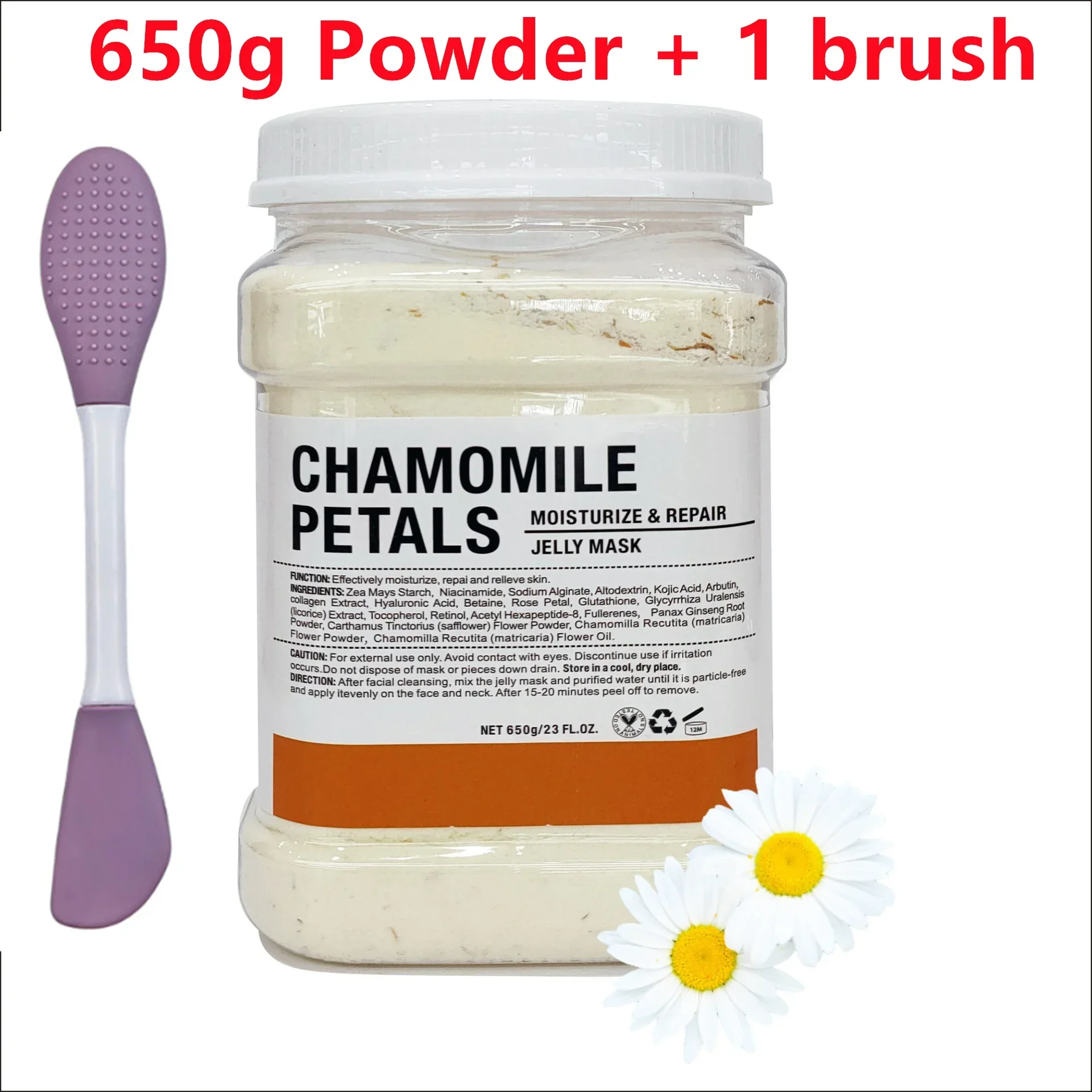 Chamomile & Rose Hyaluronic Hydration Jelly Mask with Silicone Brush - 650g
