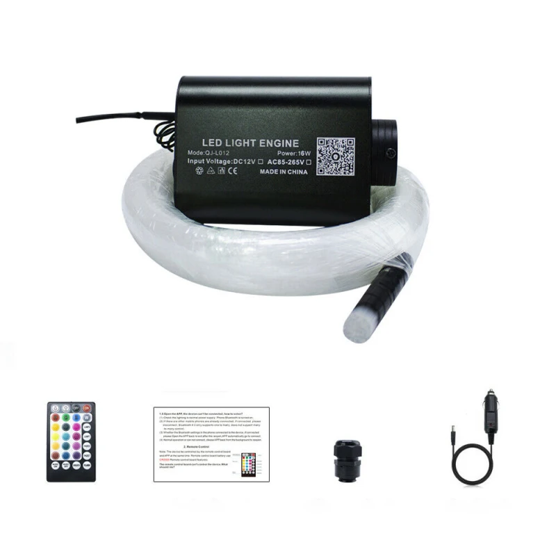 

New 16W RGBW LED Fiber Optic Star Sky Ceiling Light *0.75MM*2M End Fiber for Car Roof Starry Sky Ceiling