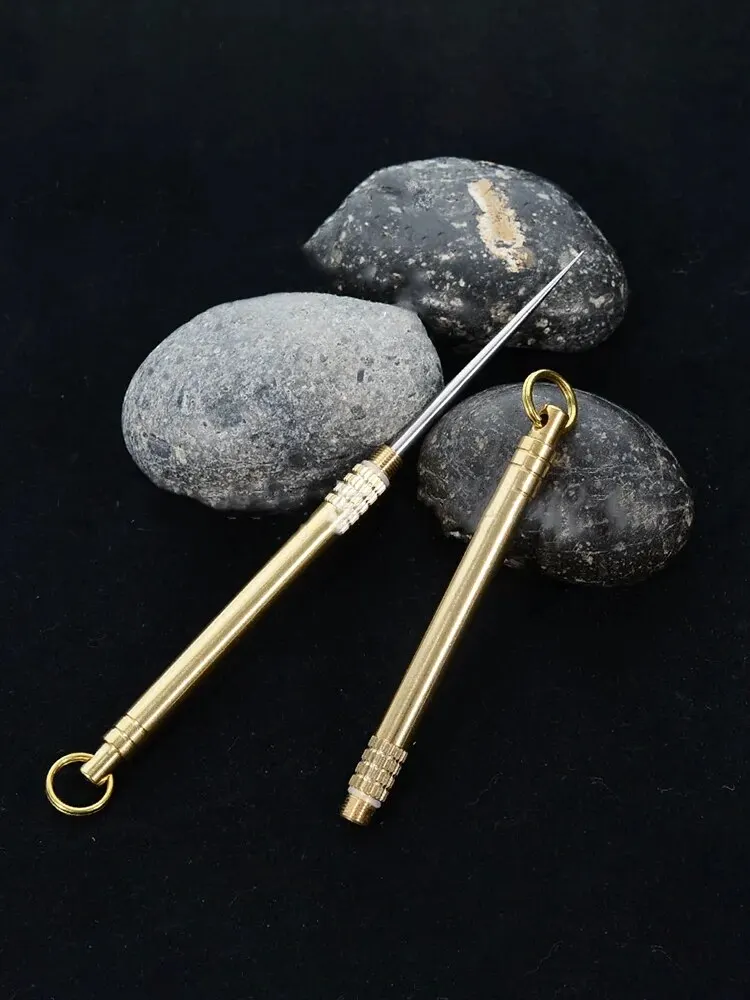 Toothpick Set 1PC Integrated Titanium Alloy with Holder