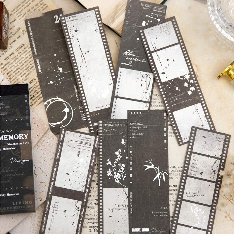 JIANWU Manchester City Memory Series Vintage Film Strip Memo Pad Creative DIY Junk Journal Material Collage Stationery 3