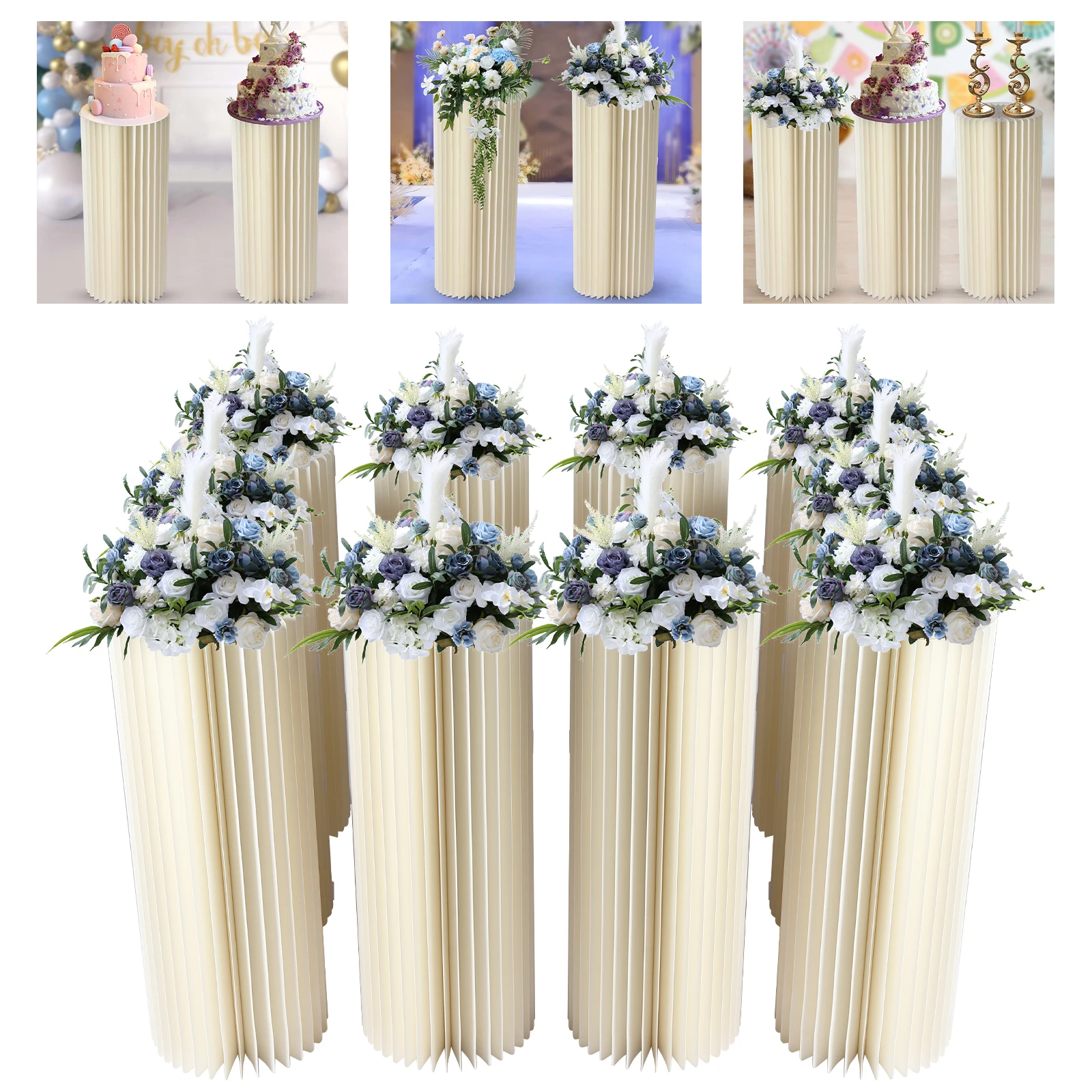 10db esküvői cylindre centerpieces Költő Karton vases Magas virágos Váza virágok állvány számára Félfogadás tables decorations