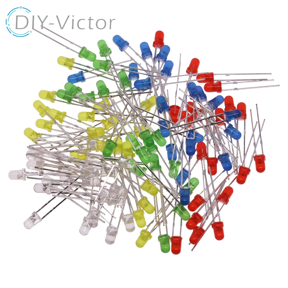 CO RODE RGB LED, 3 5 LED Diodo Kit Luce con Colore Bianco Rosso Blu