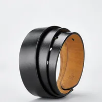 Мужской ремень из натуральной кожи без пряжки шириной 3,8 см без пряжки, мужской черный, коричневый ремень, корпус — изображение 5