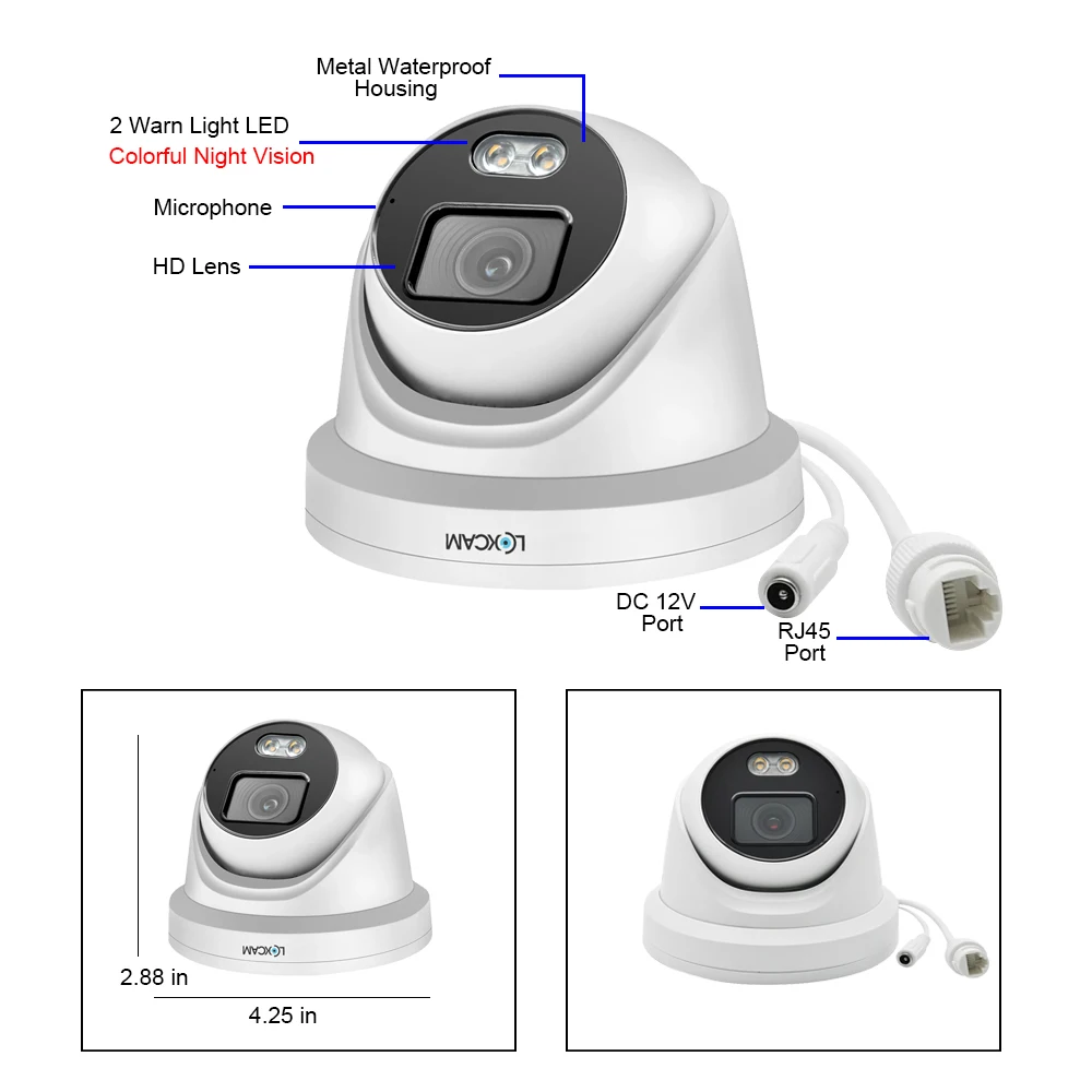 H.265 4K POE CCTV System 8CH 8MP NVR Kit 5MP Metal Indoor Outdoor Color Night Security Audio Camera Video Surveillance Set Xmeye 6
