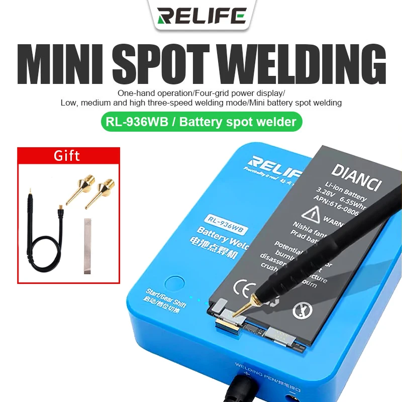 RELIFE RL-936WB DIY Spot Welder Portable Mini Spot Welding Machine With Quick Release Pen Nickel Plate 18650 Battery Spot Welder spot welder pen awg10 dh20 pro welder handheld mos tube minispot portable quick release pen spot stable boutique