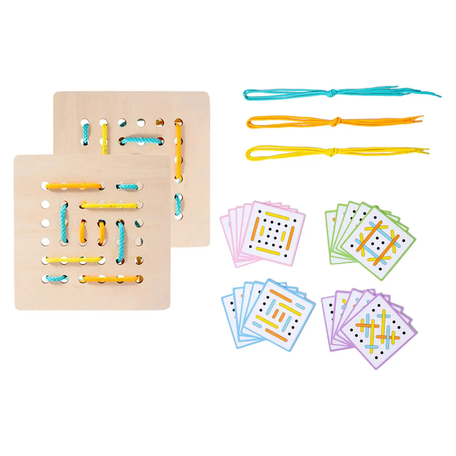 

Lacing Shapes Pattern Threading Rope Game, Kids Valentines Day Gifts for Age 3 4 5 Years, Kids Boy and Girls Birthday Gift,