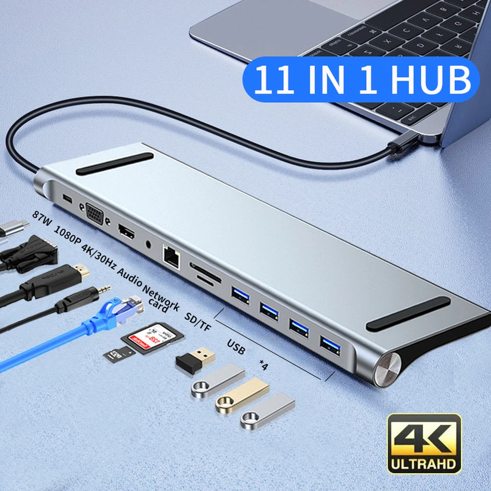 Ultimate USB-C Hub Docking Station – Multifunctional Adapter with HDMI and USB Ports