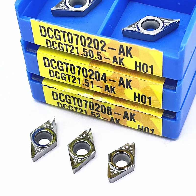 Режущий инструмент для резки алюминия DCGT070202 DCGT070204 DCGT070208 DCGT11T302 DCGT11T304 DCGT11T308 AK H01 |