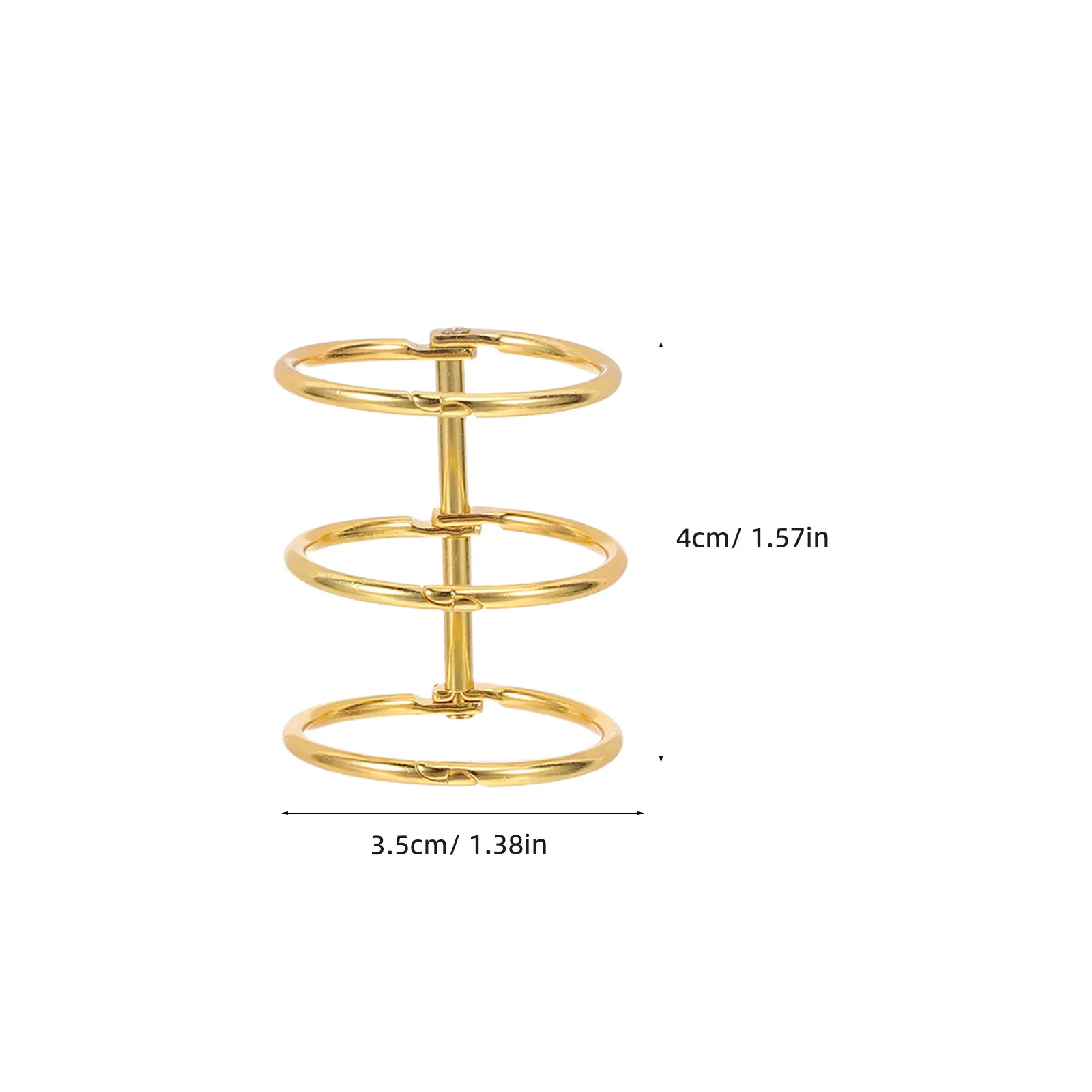 10Pcs 대형 30Mm 3홀 금속 바인더 링 플래시 카드용 헤비 듀티 부드러운 마감 노트 카드 DIY 저널 스크랩북 도서
