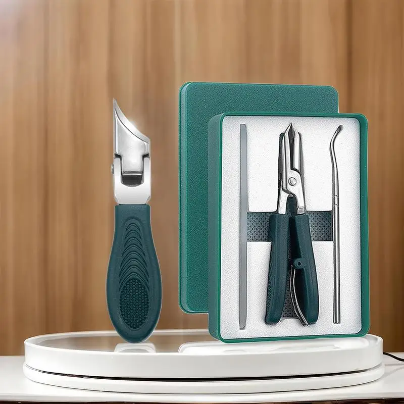 Toe Nail Clippers Cutter Ingrown Toenail Tool Professional Thick Nails Dead Skin Dirt Remover Super Sharp Curved Blade Nail Tool