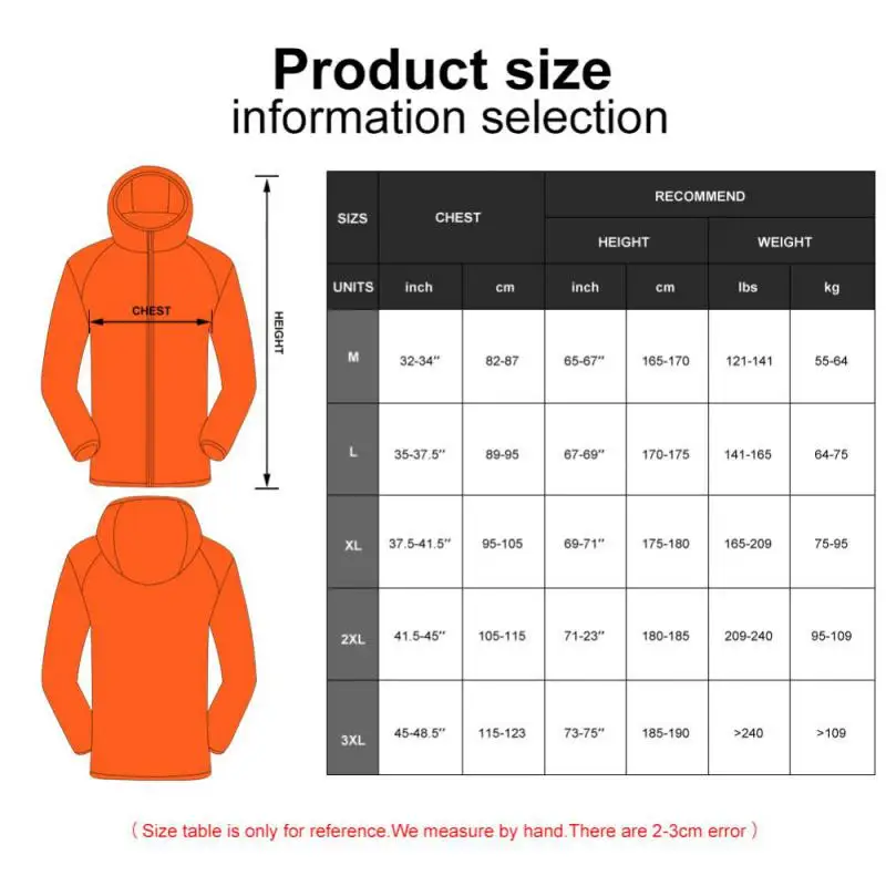 Outdoor Rain Men Women Reflective Sun Protection Clothing Fishing Hunting Cycling Clothes Quick Skin Windbreaker Coat