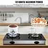 BENTISM Gas Cooktop Tempered Glass Countertop Cooktop 28" Max 10100BTU 2 Burners 2