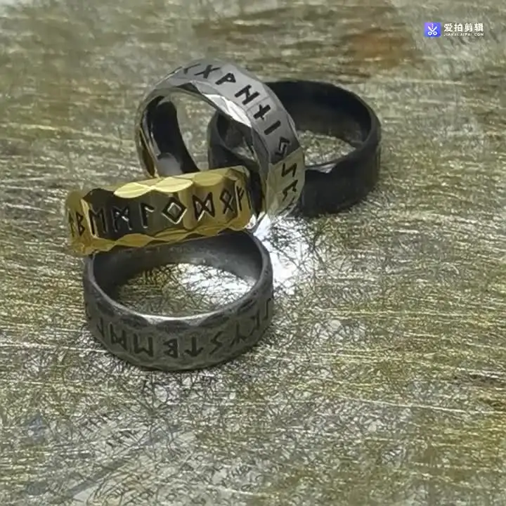 Anello Viking Regolabile Uomo Donna - Stile Norreno Con Rune E Parole - Gioielli Vintage In Lega - Regalo Per San Valentino O Matrimonio