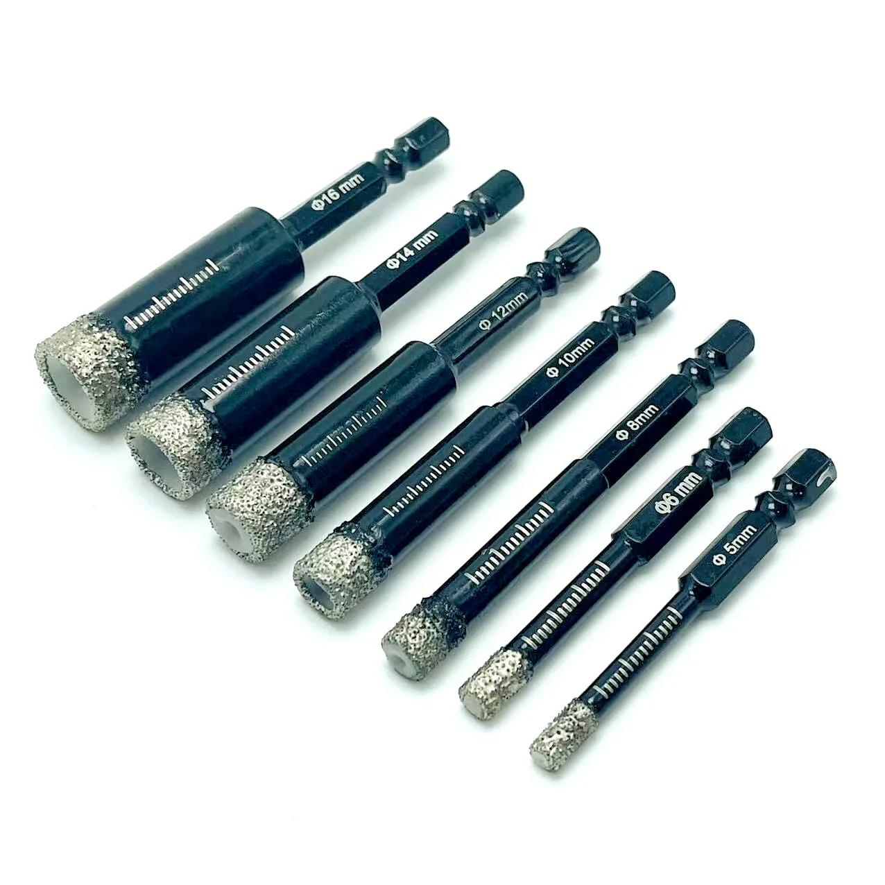 5~16mm Hex Handle Vaccum Brazed Diamond Dry Drill Bits Set Hole Saw Cutter for Marble Granite Ceramic Glass Tile Stone Hole Open saw masonry hex bit bits granite tile drill hard set glass material diamond for dry hole stone marble shank drill ceramic 5 16mm