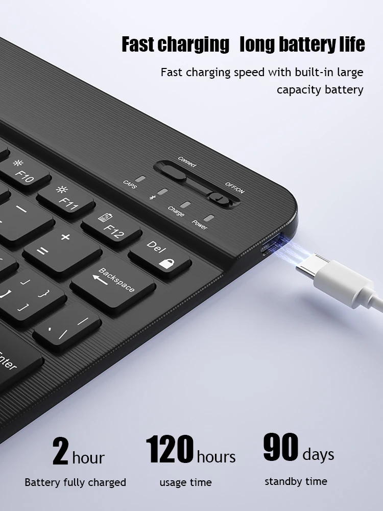Premium Touchpad Keyboard Case with Wireless Mouse and Tablet Cover