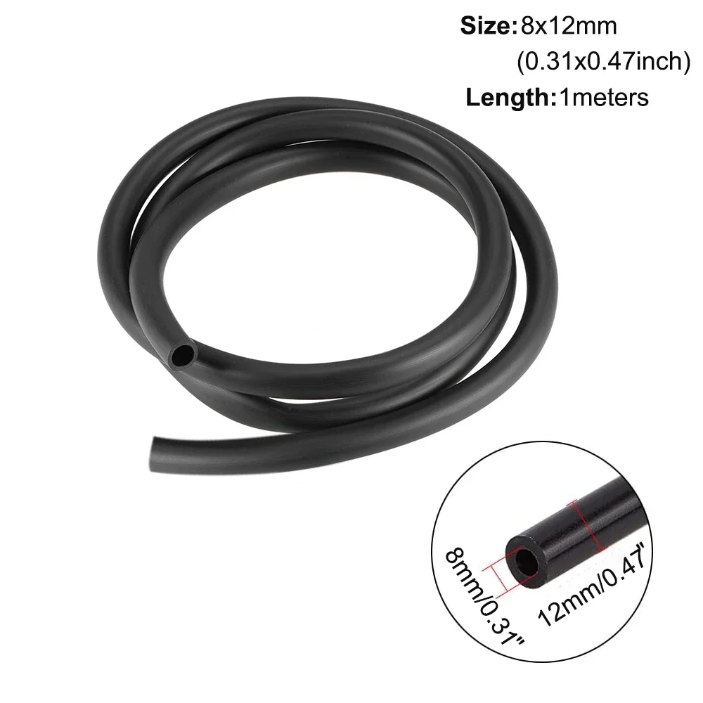 Multi-Size Black Smooth Nitrile Rubber Hose – 1m/3m Lengths, 3mm-19mm Diameter
