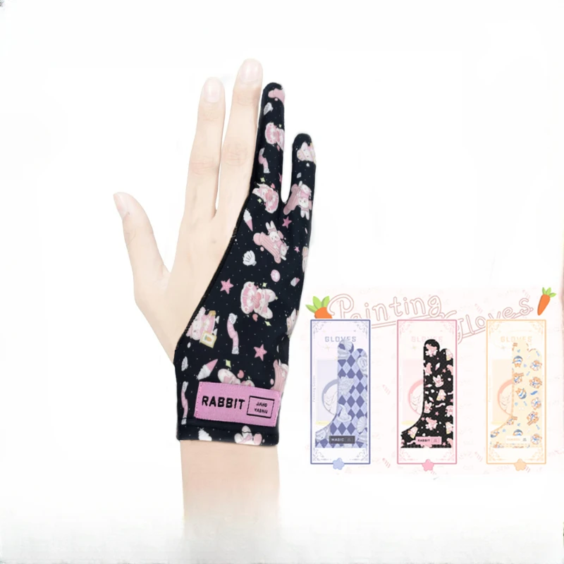 

Перчатка с двумя пальцами для Ipad/графического планшета HUION / WACOM/XP-PEN, перчатка с защитой от пота для набросков, рисования, искусства, студентов