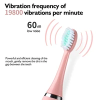 Children Electric Toothbrush Cartoon Kids With Replacement Head Ultrasonic  IPX7 Waterproof Rechargeable Sonic Toothbrush 2
