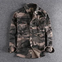 Solomon-Chemise à manches longues pour hommes, vêtements de travail de style n, chemisier décontracté pour jeunes militaires, double poches, mode 4