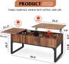 Lift Top Coffee Table for Living Room,Modern Wood Coffee Table with Storage,Hidden Compartment and Drawer for Apartment,Home, 2