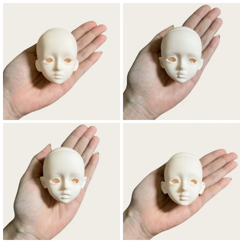 Handmade DIY 1/6 BJD Doll No Makeup Randomly Gifted with Eyeballs Girls Practice Makeup Dress Up Toys Birthday Gifts - 4