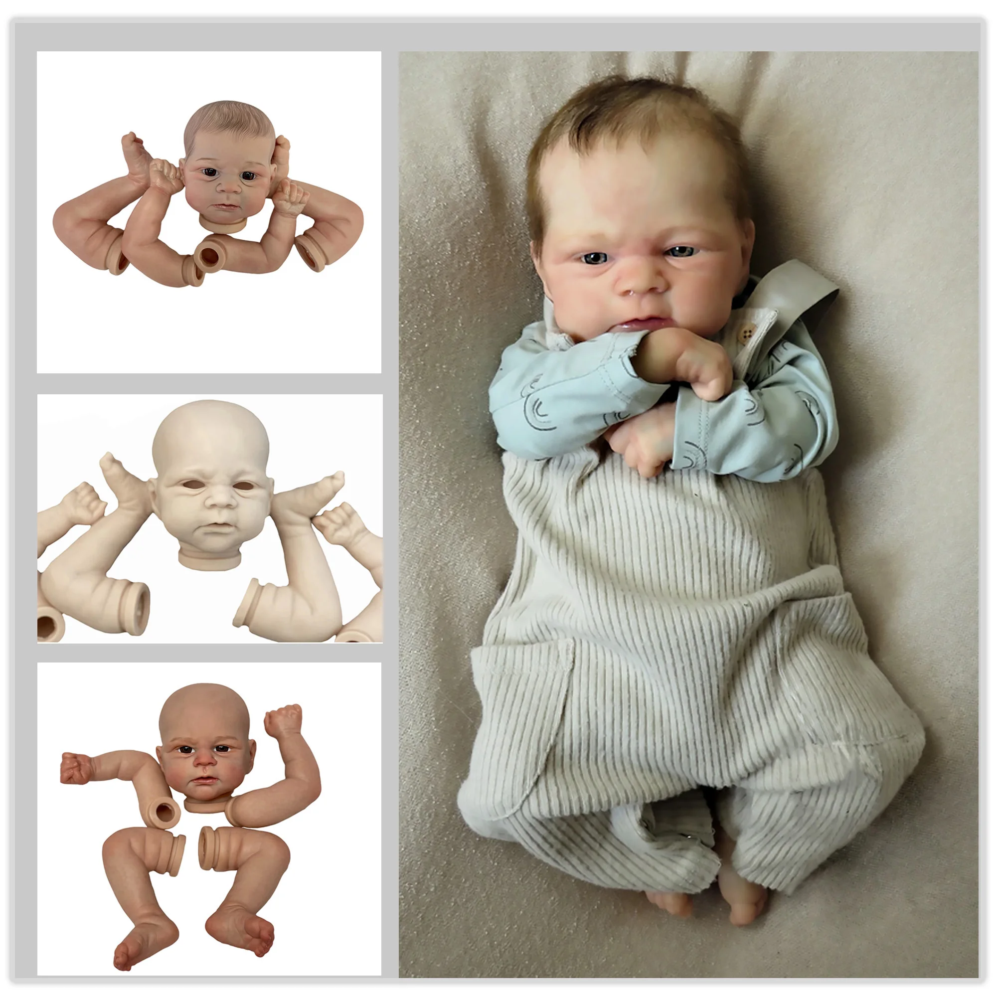 

18 Inch Elijah Bebe Reborn Doll Kit Lifelike Painted Or Unpainted DIY Reborn Doll Kit Toy Acessóri Reborn Sin Pintar