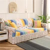 Printed Sofa Cover Stretch Couch Covers Patterned Slipcovers With Skirt Washable Spandex Furniture Protector For Living Room 5
