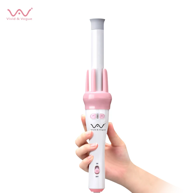 Vivid&Vogue 28mm magic curler set pink automatic curler lazy with free hair clip comb (VAV-022B authentic)