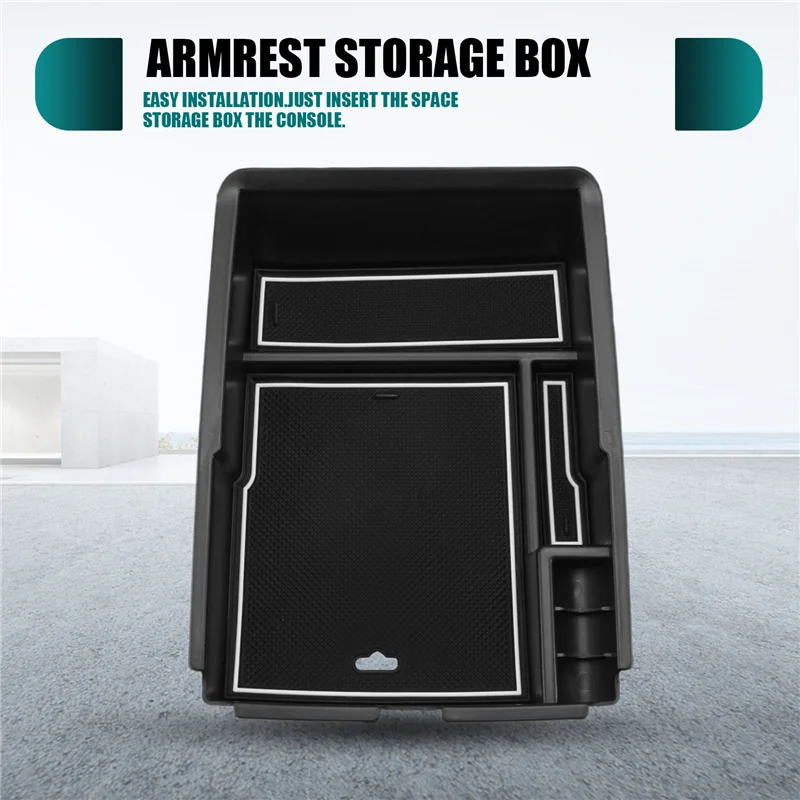 L09A-자동차 삽입 전면 센터 스토리지 박스 콘솔 주최자 트레이 박스 KIA Sorento MQ4 2021 2022