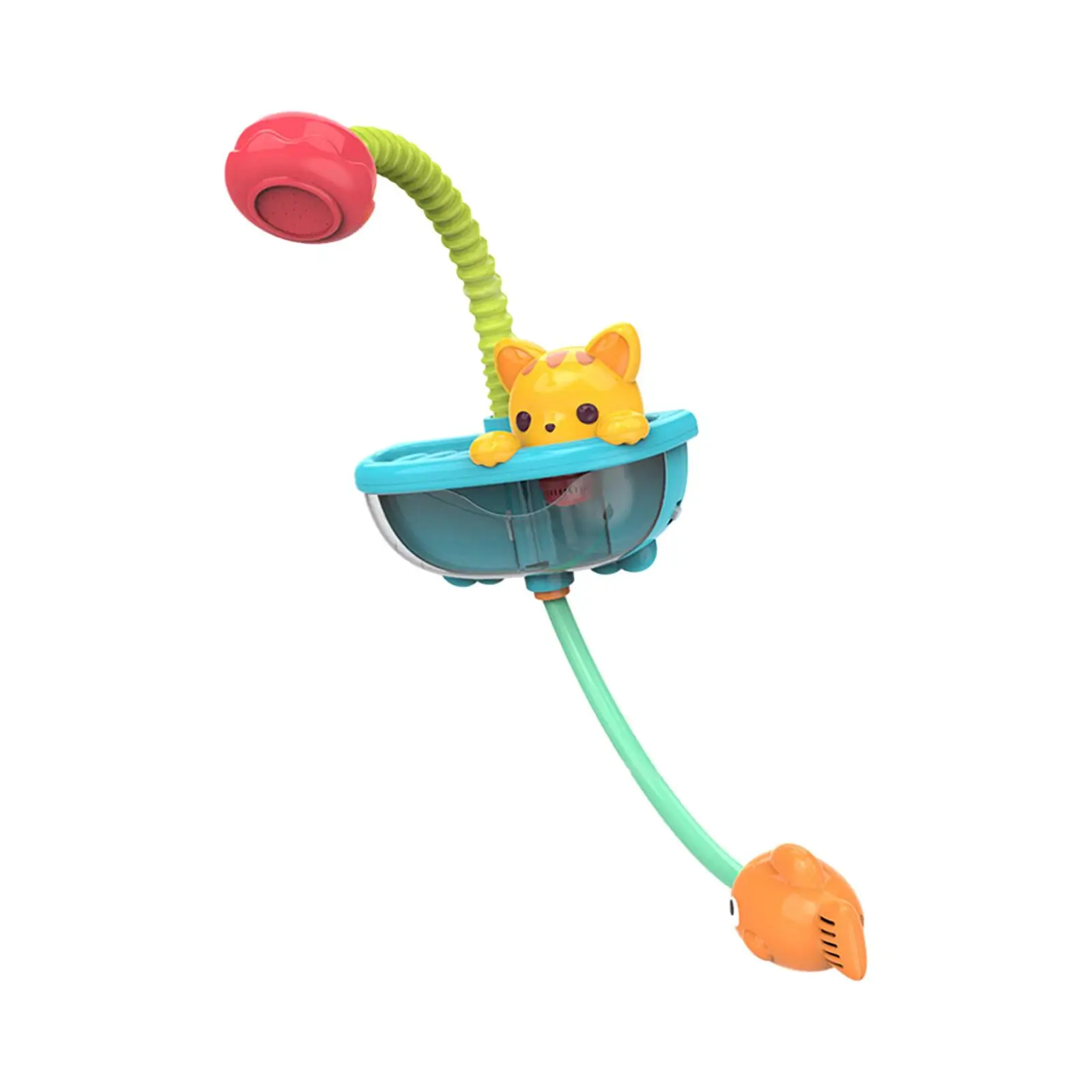 Electric Kitten Baby Shower Head, Swimming Bath Toys and Suction Cup, Water Toys