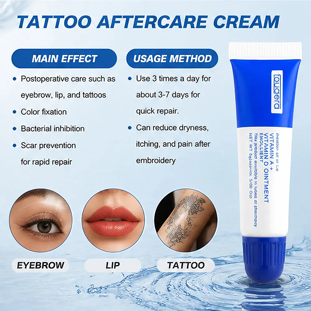 100/50/5 Pezzi Gel per Cura Post-Tatuaggio con Vitamina A e D, Crema Trattamento Anti-Cicatrice, Riparazione e Cura della Pelle, Accessori per Tatuaggi - immagine 6