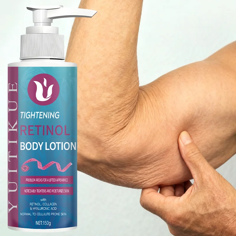 Retinol Body Lotion visibly improves firmness and moisturizes the skin, suitable for normal to cellulite-prone skin.