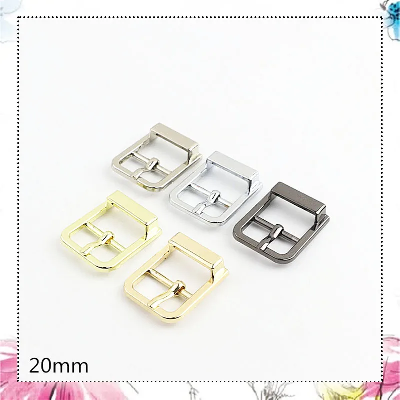 

20Pcs 20mm Metal Pin Belt Buckles Adjuster Bags Strap Slider Shoes Buckle DIY Leather Hardware Accessories