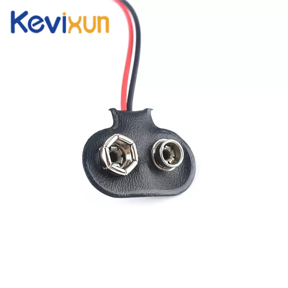 10/20pcs 9v Battery Connector 9V Battery Snap Connector Clip Lead Wires Holder Wire Length 15CM