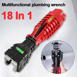 Clé d'évier 18 en 1 à Double tête, outil de réparation de plomberie, outils auxiliaires pour plombiers 