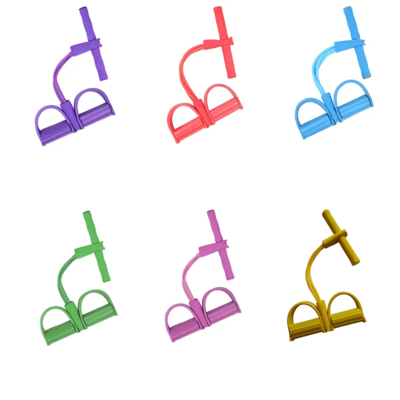 4 benzi elastice de tragere pentru exerciții, vâslit, burtă, bandă de rezistență, sală de sport, antrenament, echipamente de fitness_voghion.com