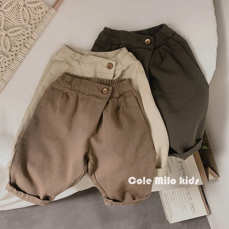 

Kids Pants Overalls Boys Autumn Girls Radish Pants Loose Fitting Tide Baby Korean 2023 Button Ventilate Soft Simple