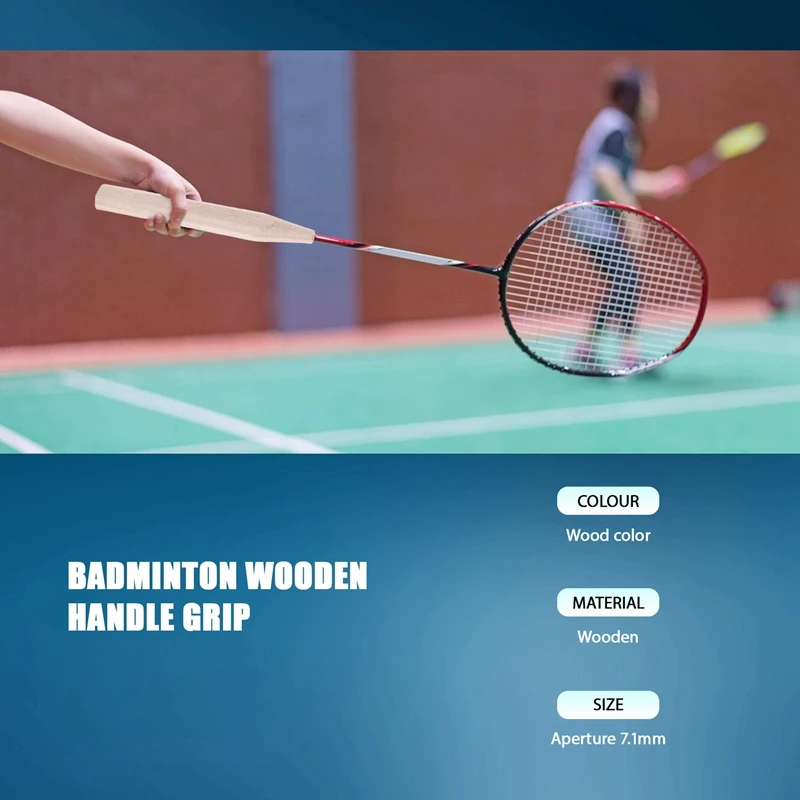 2Pcs Badminton Racket Handle Grip Wooden Badminton Handle Repair Of Racket