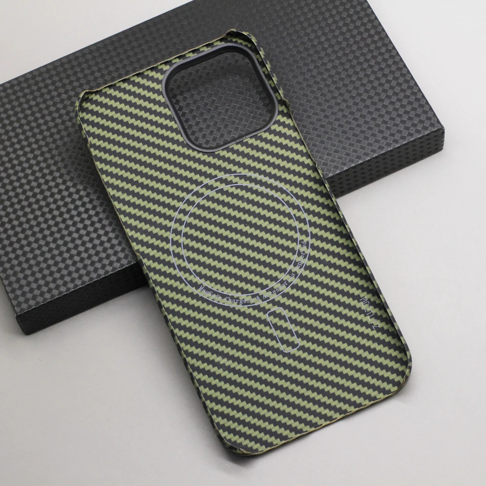 Amstar Magnetic Carbon Fiber Phone Case for iPhone 13 Pro Max Case Ultra-thin Aramid Fiber Magnetic Cover for iPhone 13 Mini