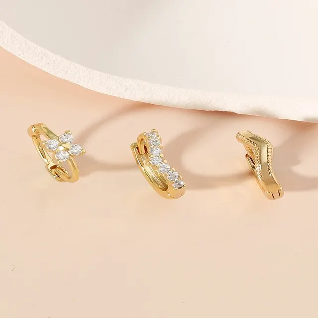 Pendientes De Botón Springlight S925 Plata Esterlina - Diseño En Abanico Con Concha, Chapados En Oro, Para Mujeres Y Niñas
