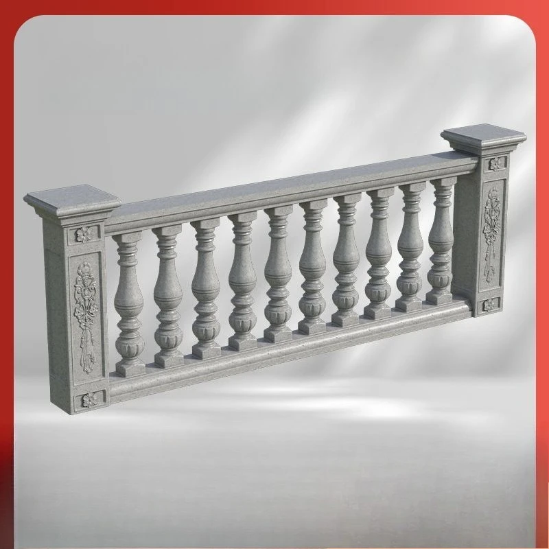 New European Style Railing Mold Custom Villa Fence Cast in Place Cement Roman Columns Balcony Guardrail Outdoor Decor Products