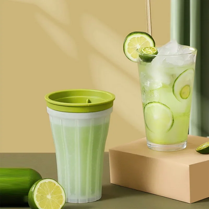DIY Slushy Cup Ice Maker Cup Homemade Smoothie Milkshake Bottle Durable Slushy Ice Cream Maker Squeeze Slush Quick