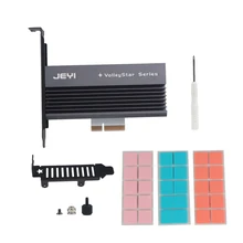  JEYI VolleyStar-PRO Black Heat Sink M.2 for NVMe SSD for NGFF TO PCIE X4 Adapter Heatsink M Key PCI-E 3.0 x4 Full Speed RGB LED 