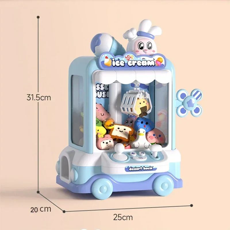 Rabbit Mini Claw Machine Toys for Kids DIY Prizes Arcade Crane Doll Electric Vending Machines Children Birthday Christmas Gifts 6