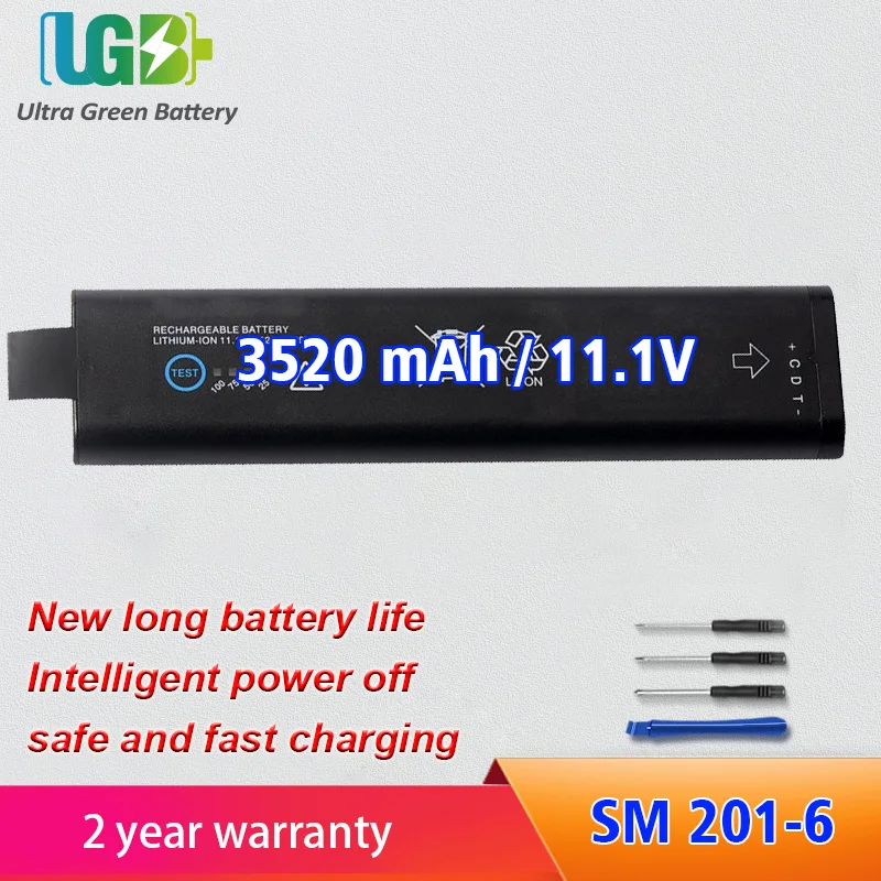 

UGB New SM201-6 SM 201-6 Battery For GE DASH 3000 4000 5000 B20 B30 B40 B20I B30I B40I SM 201-6 11.1V 3520mAh 39WH
