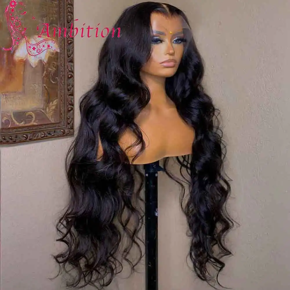 32" Wavy 13x6 Preplucked Lace Front Wigs Glueless Synthetic fiber Full Thick End Curly Lace Hair Wigs lace front wig lace wig