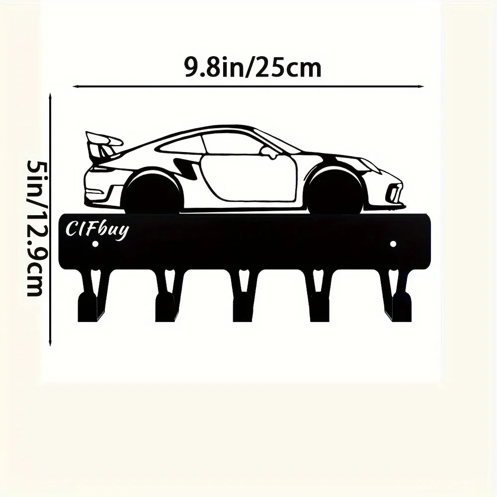 Hangers 1pc Racing Car Ornaments Metal Key Holder Wall Mount Hook Art Modeling Decorative Accessories Wall Mount Hook Hanger 2
